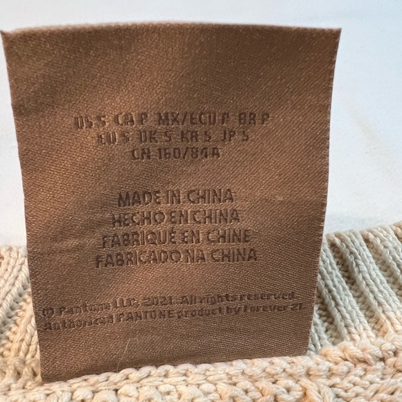 Women’s Forever 21 X Pantone 2pc Set Cable Knit Sweater Leggings Cardigan - Picture 15 of 15